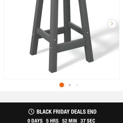 24" ROUND COUNTER STOOL, GRAY