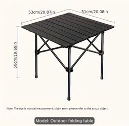Outdoor folding table