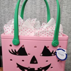 NWT Pink Pumpkin Bogg Bag Medium with inside pouch bag