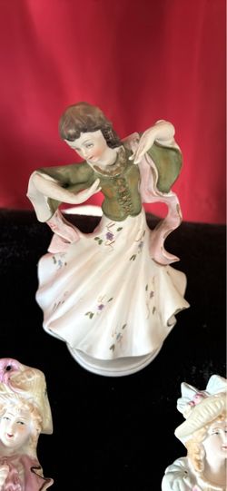 Antique Porcelain Dancing Lady Figurine