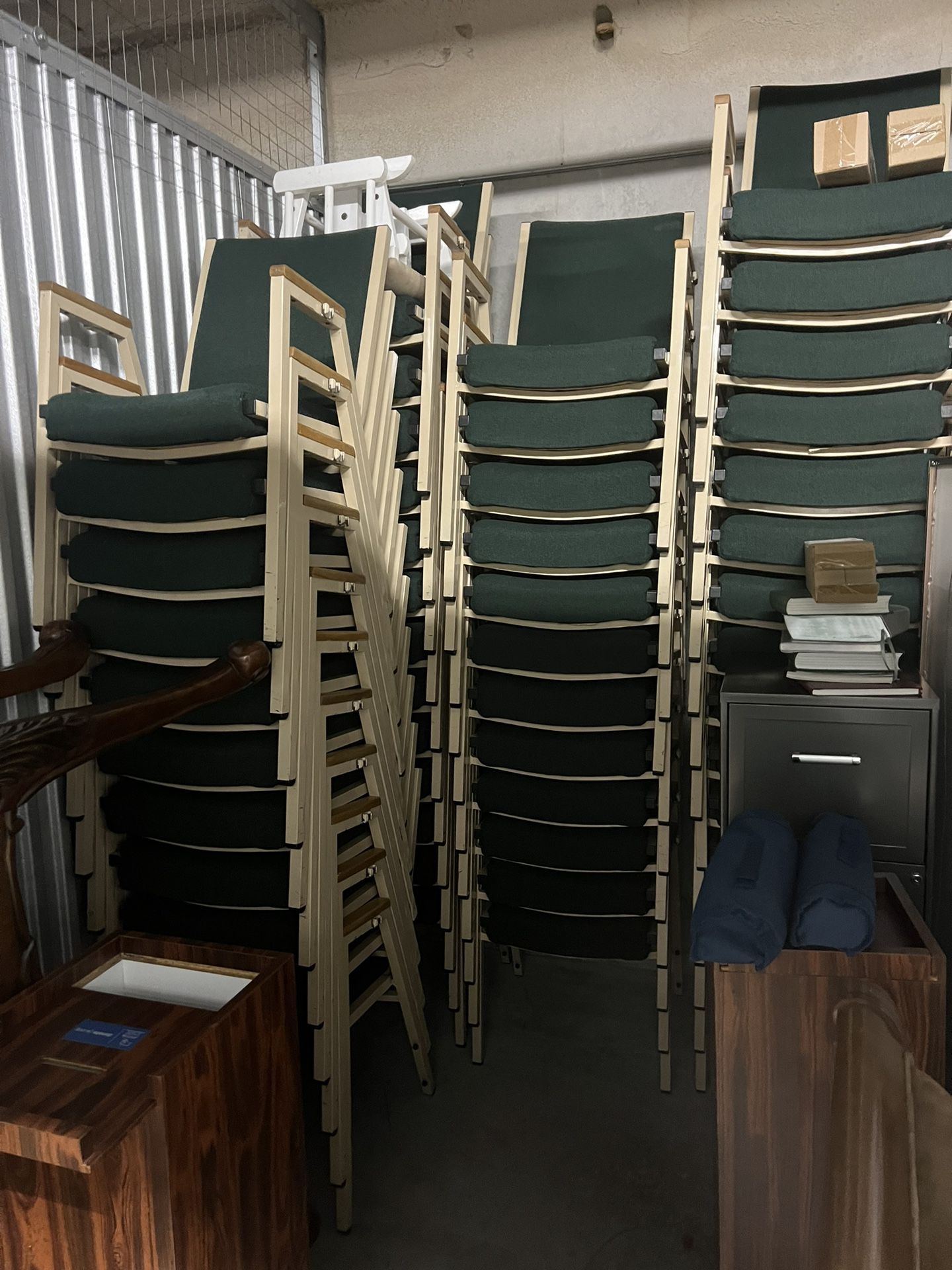 50 Green Stackable Chairs 