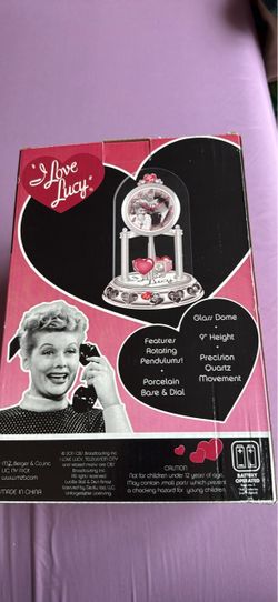 I Love Lucy Glass Dome Anniversary Clock