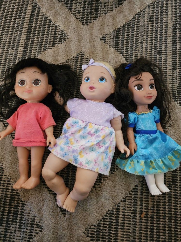 3 Dolls, Monsters Inc. Boo Talking Doll, Isabell Doll, & Perfectly Cute My Baby Doll