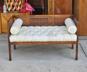 Vintage Cane Bench