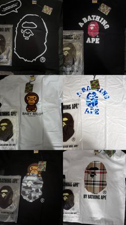 Bape tee sizes L and M