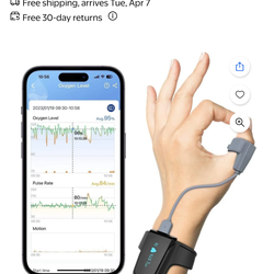 Wrist Pulse Oximeter Checkme O2 Max Heart Rate Tracker