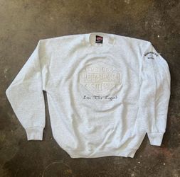 Vintage Harley Davidson Embosed Crewneck Sweater