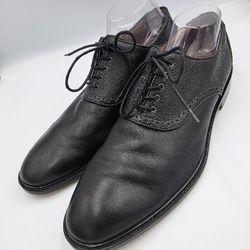 Aston Grey Collection Colin Men's Oxford Classic Dress Shoes Black Leather 11