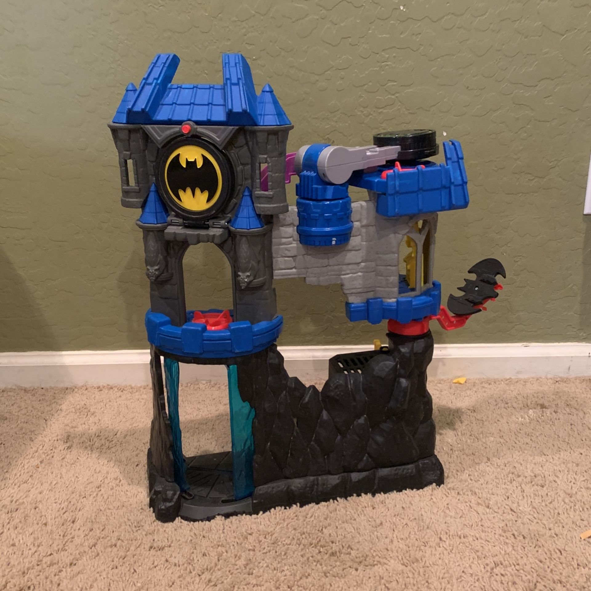 Imaginext Batcave with waterfall entrance and bat signal