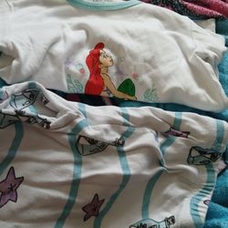 Little Mermaid Winter Pajamas Size 10
