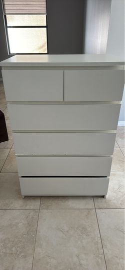 White 6-Drawer Dresser