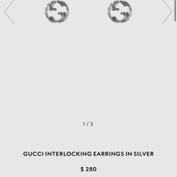 Gucci Interlocking Earrings In silver