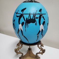 Hand Painted African Ostrich Egg