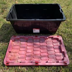 Hyper Tough Extra Large Plastic Storage Bin, 40 Gallon with Snap Lid