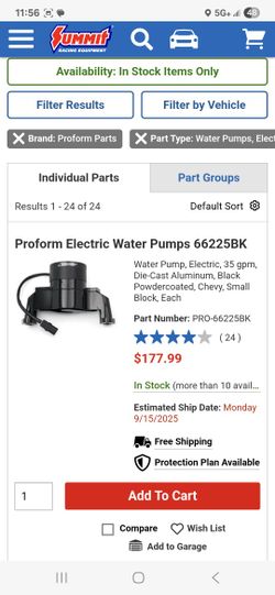 Water Pump Chevy Small Block New 