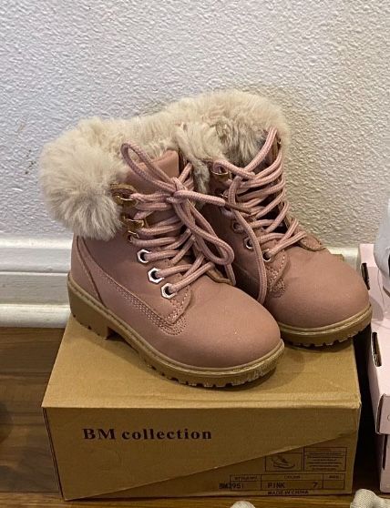 Pink Winter Boots Size 7 Little Girls