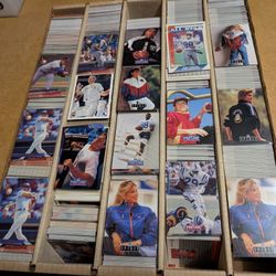 91-93 Football and Baseball Cards Near Sets of 91 Proline Portraits pack fresh NM Mat cards