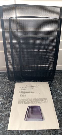 Cooks essentials 3 piece oven crisper and barbecue baskets