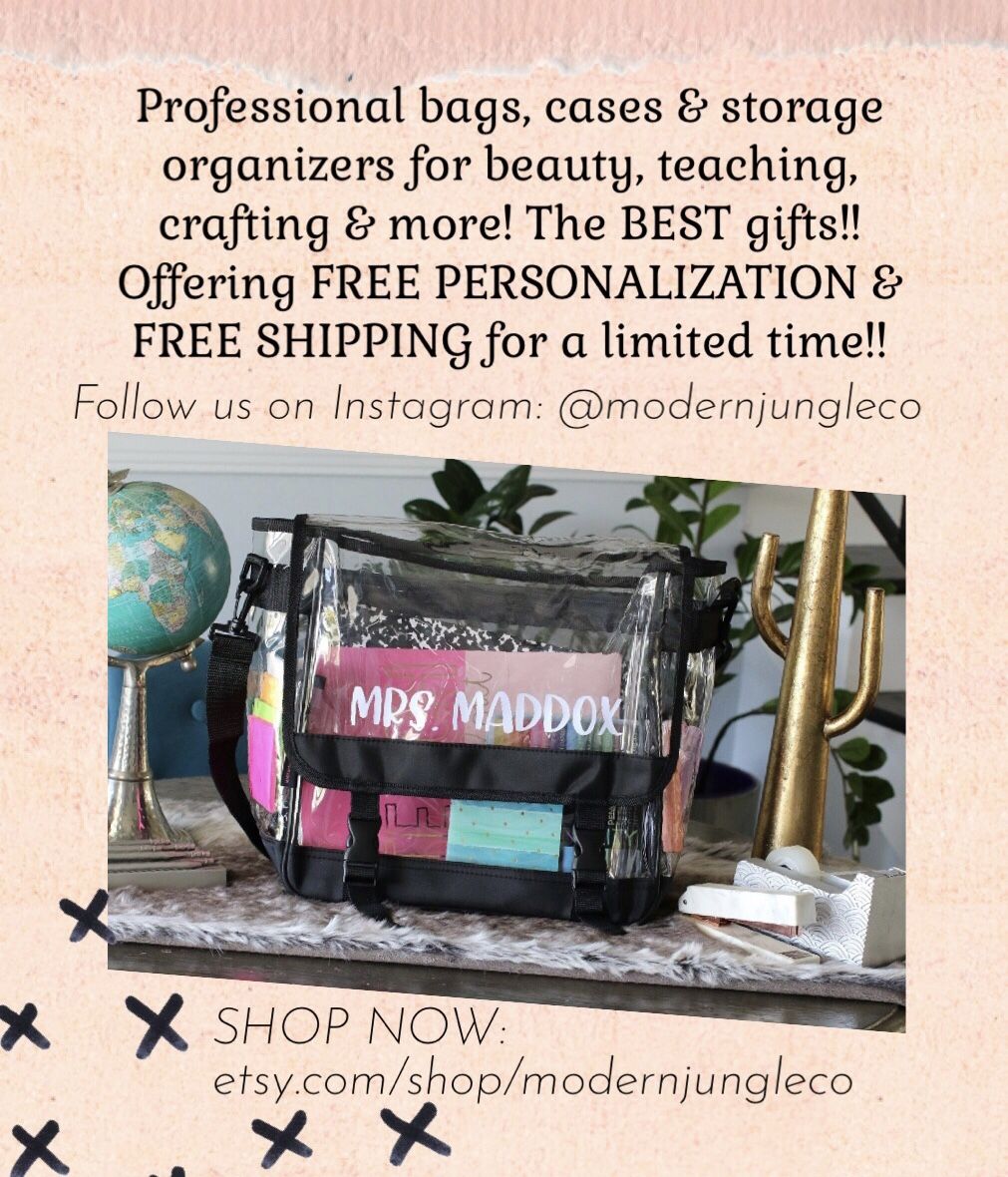 Clear Messenger Bag Mr. / Mrs. Teacher Gift Make Up Case Portable Beauty Storage Organizer