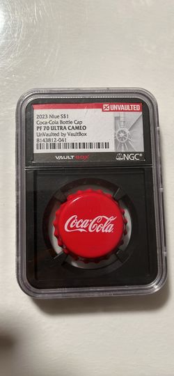 2023 Niue $1 Coca Cola Bottle Cap Fine .999 Silver PF  70 Ultra Cameo First 500