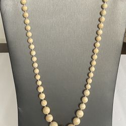 Costume Wood Bead Necklace