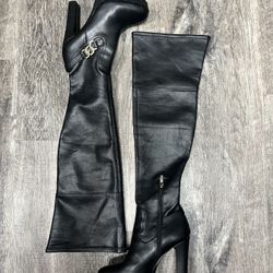 Guess Black Thigh High Heels
