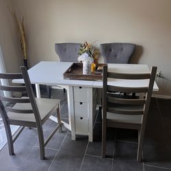 Dinning Table And 2 Wooden Chairs 