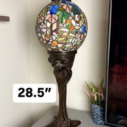 Magnificent Vintage Stained Glass Art Nouveau Table Lamp A Breathtaking Statement of Elegance