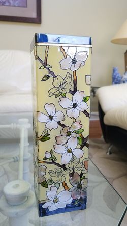 Exquisite hand-painted vase with scripture
