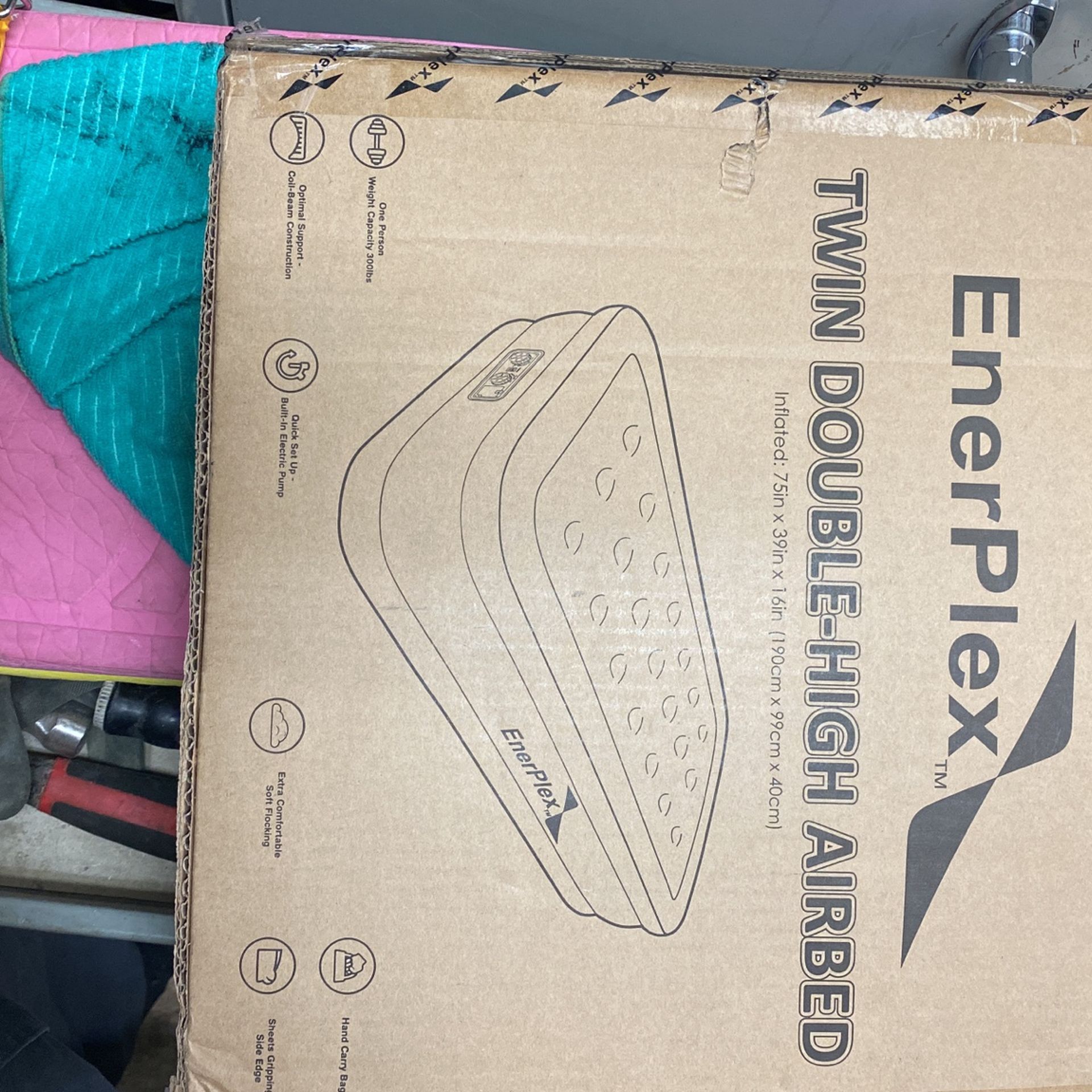EnerPlex Twin Air Mattress for Camping Home & Travel 18 Inch Double Height