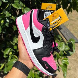 Jordan 1 Low SE ‘Black Pinksicle Patent’ Women / Men Sizes Sneakers / Shoes