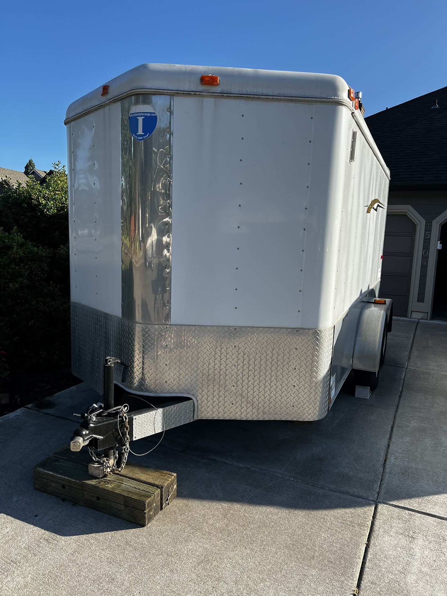 14’ V-Nose Dual Axle Motorcycle Hauler Aluminum Lightweight