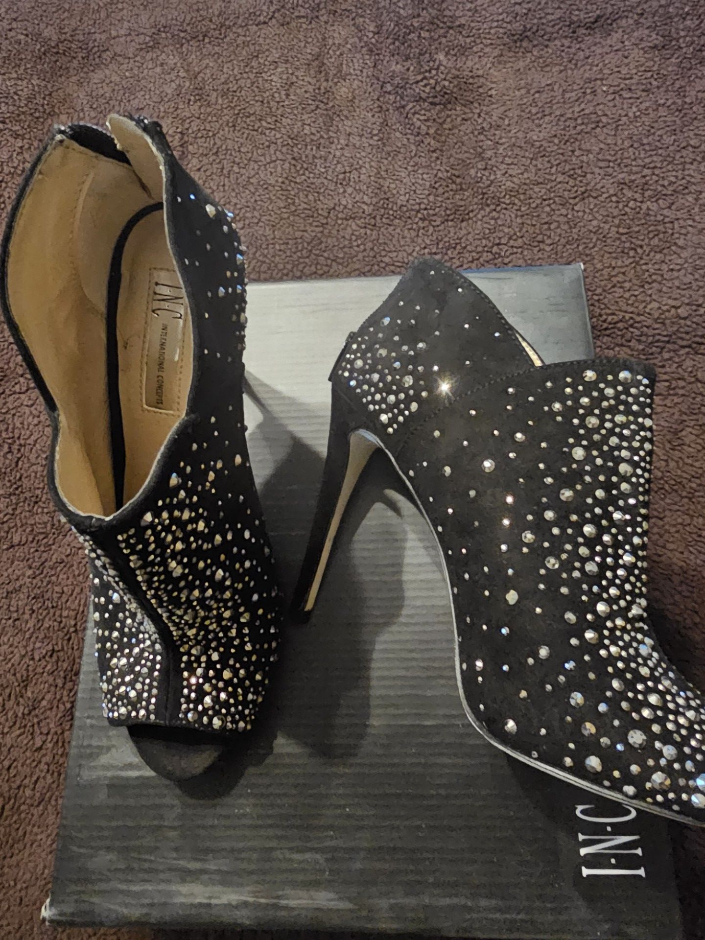 INC Black Sparkling Shoe