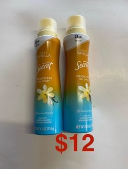 Secret Cozy Vanilla Dry Spray Deodorant 2-Pack