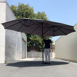 $95 (New) Large 15 ft double sided umbrella outdoor patio garden yard (weight base not included)