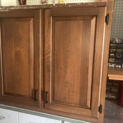 Cherry Kitchen Cabinet 36”x32”x12” With 2 Shelves 