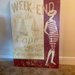 painting On Canvas With Hard Wood border