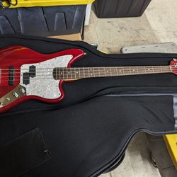 Fender Squire Bass Electric Guitar With Case