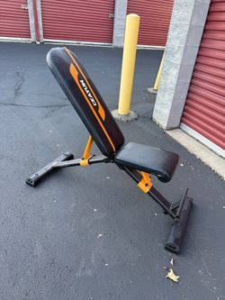Adjustable folding bench