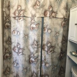 Seashell 2-Panel Shower Curtain 