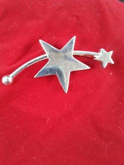 Sterling silver star brooch