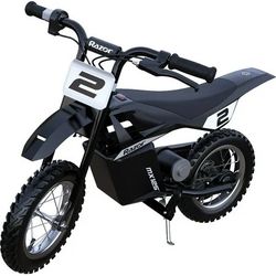 Razor Dirt Rocket MX125 Electric-Powered Dirt Bike - Black with Decal Included, for Child 5+