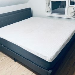 Set King Memory Foam Gel Thick 13”& Bed Frame  Brand New Delivery Available All Cities 