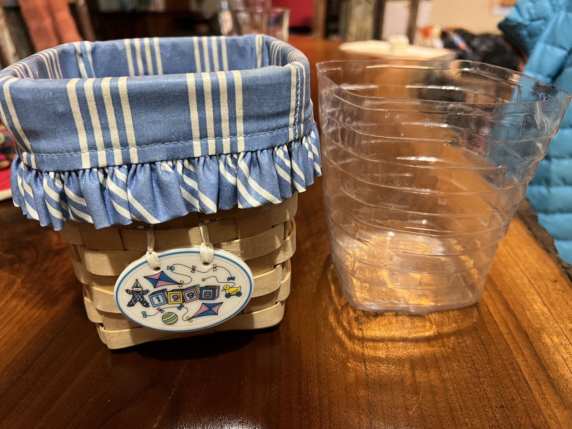 Longaberger Basket With Liner And Insert