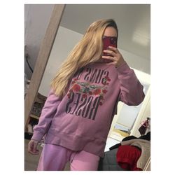 Pink Guns N Roses Sweatshirt Size Medium