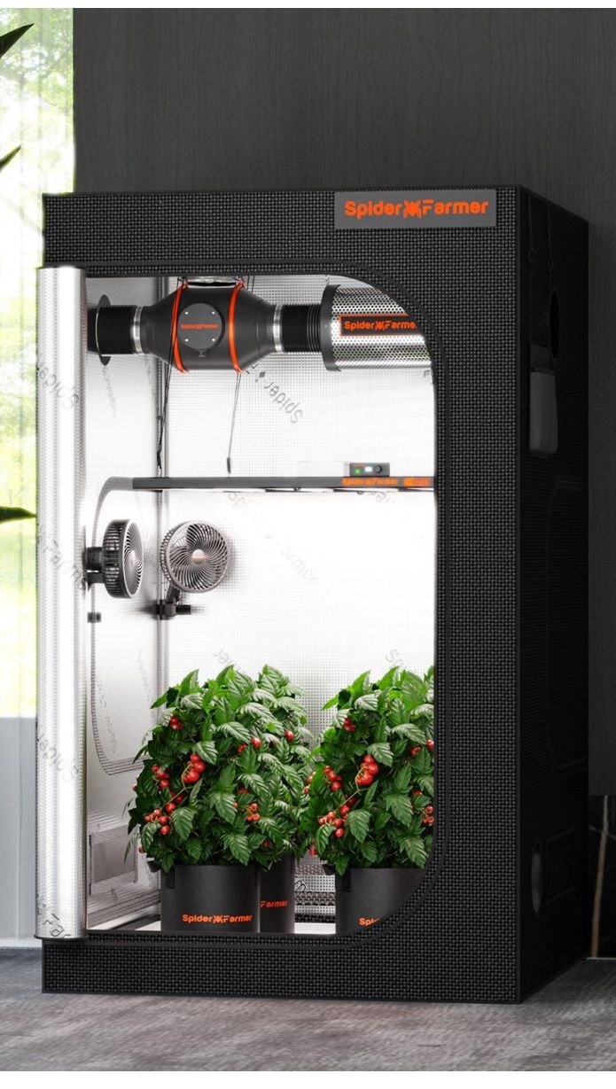 Newest Spider Farmer® 4'X4'X6.5' Complete Grow Tent Kit | SF4000 301H EVO Full Spectrum LED Grow Light