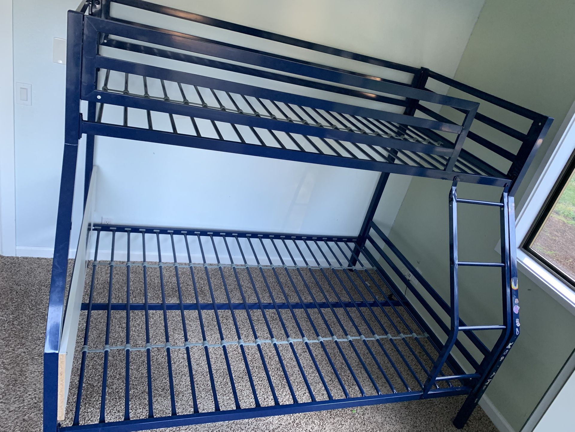 Blue Metal Bunk Bed Twin Over Full