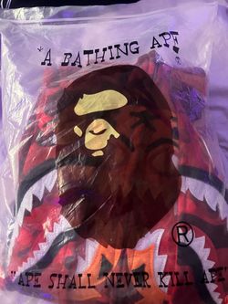 Double bape hoodie red XL
