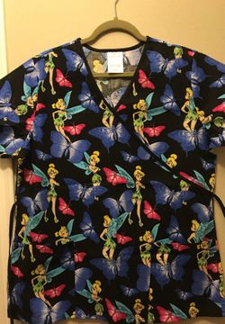 Tinkerbell Scrub Top