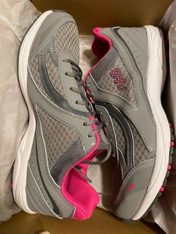 Women's Size 9 Wide Ryka Dash 3 Gray Pink Athletic Sneakers Orig. $89.99